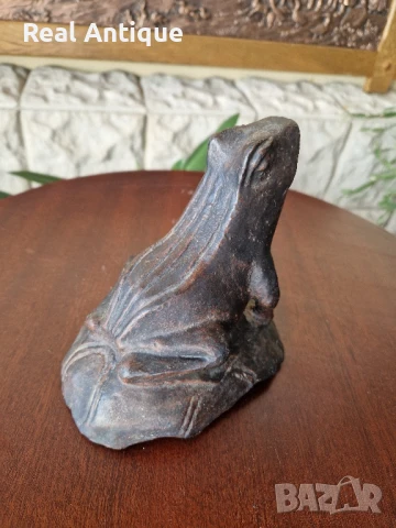 Уникална антикварна английска чугунена фигура статуетка от 19 век, снимка 5 - Статуетки - 50605428