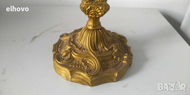 Красив месингов свещник, снимка 3 - Антикварни и старинни предмети - 42325100