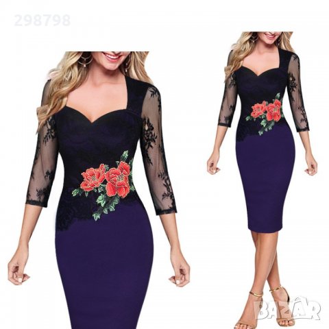 Уникална лилава рокля, снимка 2 - Рокли - 30547582