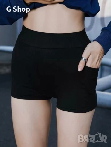 Спортен сутиен спортни панталонки с джоб черни, снимка 2 - Спортни екипи - 52426407