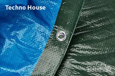 CAO Outdoor Полиетиленов брезент 80 г/м² с подсилени ъгли и метални капси 4 x 3 м, снимка 2 - Други - 54251759