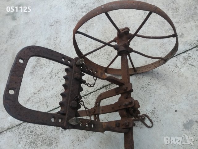 възрожденски кован колесар - теглич за рало, плуг - рядкост, снимка 4 - Антикварни и старинни предмети - 39832649
