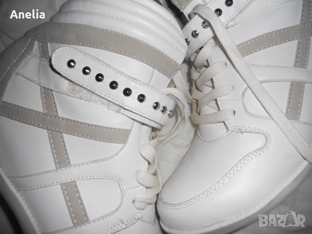 Естествена КОЖА Дамски Платформи Обувки Номер 41, снимка 3 - Маратонки - 52200006