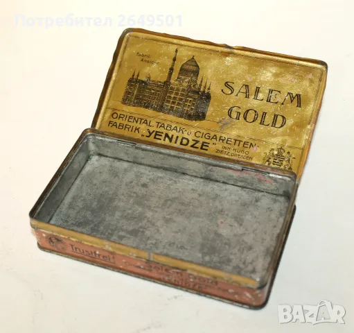 1920те метална цигарена кутия SALEM Gold No 5 Yenidze Dresden, снимка 2 - Колекции - 56073055