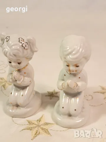 порцеланови фигурки молещи се момче и момиче 23/2, снимка 2 - Колекции - 49309172
