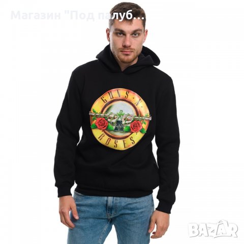 Нов мъжки суичър с логото на музикалната група GUNS N'ROSES, снимка 16 - Суичъри - 27532429