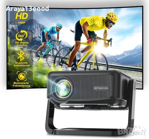 Мини проектор ONOAYO AY3 1080P – Wi-Fi, Bluetooth, 500 ANSI, Auto Keystone, снимка 3 - Плейъри, домашно кино, прожектори - 55939504