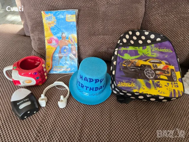 Раничка, шапка , чаша на Марвел и лампа с датчик