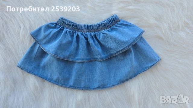 Бебешка дънкова пола 12-18 месеца , снимка 4 - Бебешки рокли - 50922493