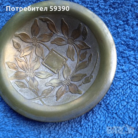 Месингова чинийка с декорация, снимка 4 - Декорация за дома - 35288993