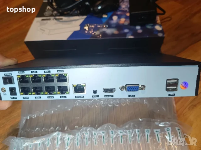 НОВ 8 канален POE NVR REVODATA POE4008ES, подържа 8 x 5MP IP камери и до 10TB SSD/HDD, снимка 6 - Комплекти за видеонаблюдение - 50502563