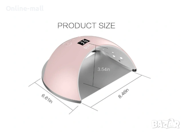 Професионална UV/LED Лампа за Маникюр Sun6 – 48W, Двойна светлинна технология, Магнитно дъно и Смарт, снимка 4 - Продукти за маникюр - 53244214