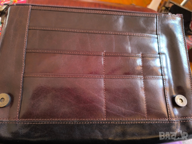 вносна италианска кожена чанта с дълга дръжка, снимка 3 - Чанти - 52971079