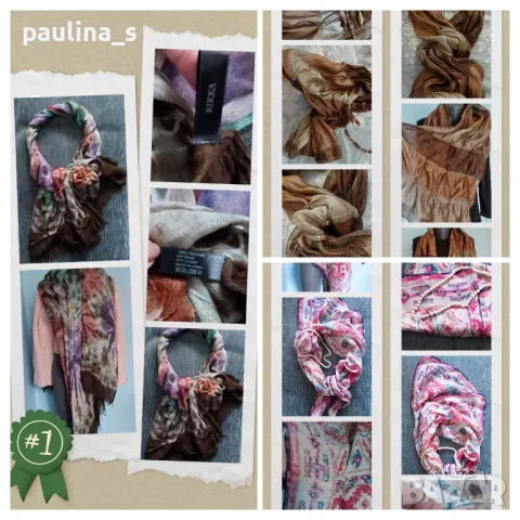 Три броя / Ефирен шал "Rikka", като паяжина, ръчна изработка и индийски шал памук 