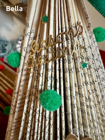 Уникална ръчно изработена сгъваема коледна елха | Рециклирани мат, снимка 18 - Други - 52443326