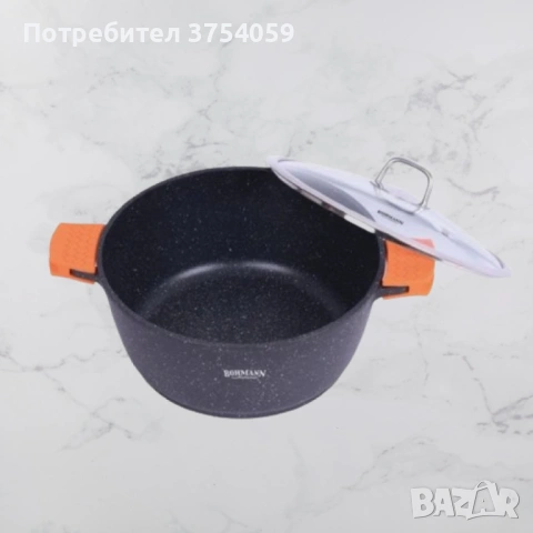 Тенджера Bohmann BH 7350-36 MRB, 36см.-13л./40см.-17.5л. лят алуминий, силиконови дръжки, снимка 3 - Съдове за готвене - 53079196