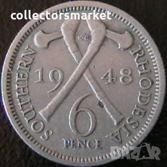 6 пенса 1948, Южна Родезия