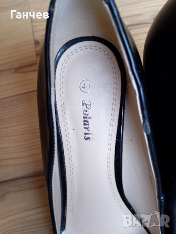 Дамски черни официални обувки на висок ток , снимка 4 - Дамски обувки на ток - 44756417