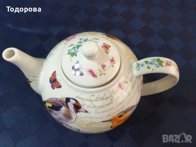 Изящен порцеланов чайник- Bone China, снимка 2 - Сервизи - 42865137