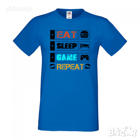 Мъжка тениска Game 2,Eat,Sleep,Game,Anime,Repeat,Ядене,Спане,Геймс,Подарък,Повторение,Празник,Игри, снимка 11 - Тениски - 36419069