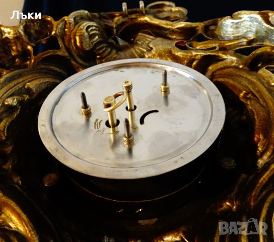 Бронзов механичен каминен часовник,барок. , снимка 14 - Антикварни и старинни предмети - 31446709