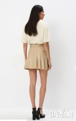 Кожена пола плисе Mohito, снимка 3 - Поли - 48411697