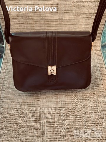 Стилна vintage чанта ALMADA  цвят тъмен шоколад, снимка 1 - Чанти - 37627048