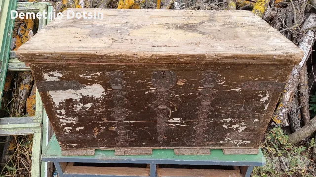 Сандък старинен Дърво , снимка 3 - Декорация за дома - 56481360