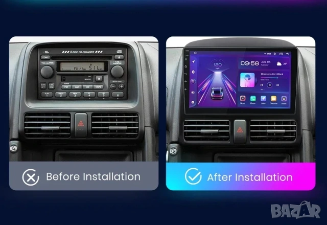 Honda CR-V_2 2001-2006 9” 2-DIN с Android 14, 4G/LTE, 6/128GB, CarPlay и AndroidAuto , снимка 3 - Аксесоари и консумативи - 54162612
