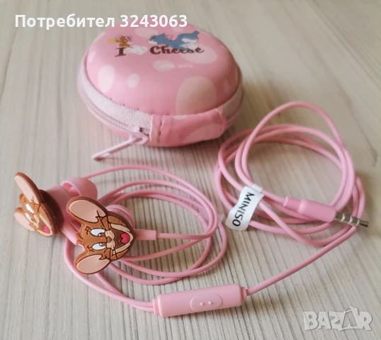 Слушалки MINISO Animal Faces Collection с калъфче, снимка 2 - Слушалки, hands-free - 51335883