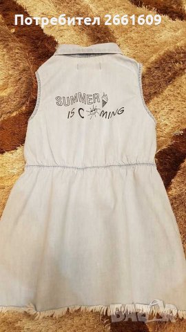 Детска  дънкова рокля Zara, снимка 2 - Детски рокли и поли - 29546404
