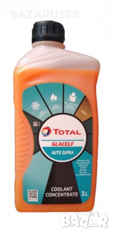 Aнтифриз Total Glacelf Auto Supra G12 /червен концентрат/ 1л./Made in France, снимка 2 - Аксесоари и консумативи - 30718640