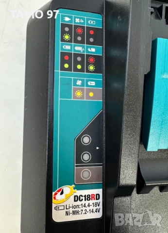 Makita DC18RD - Двойно бързо зарядно 14.4-18V 9A, снимка 2 - Други инструменти - 54295729