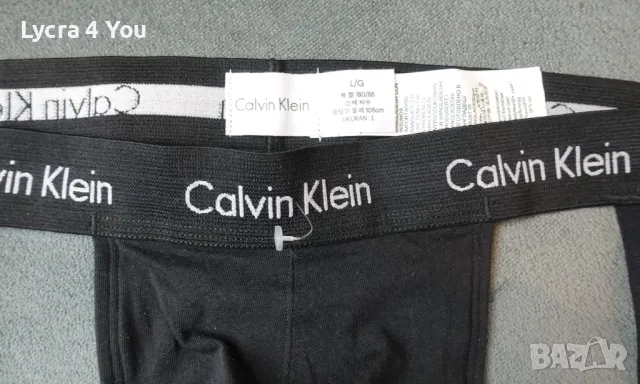 Calvin Klein L/XL мъжки черен памучен джокстрап, снимка 3 - Бельо - 50382841