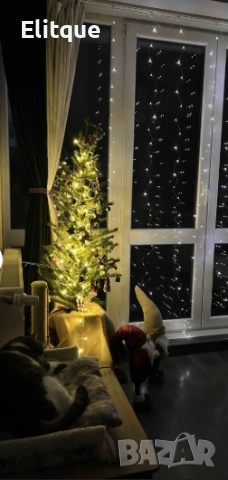 Коледна завеса от лампички – 320 LED светлини (3 м × 3 м) , снимка 5 - Декорация за дома - 52908990