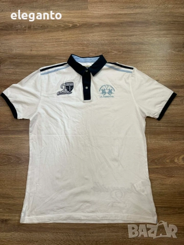Оригинална мъжка тениска LA MARTINA Cotton Polo Shirt , 3XL - slim fit размер 