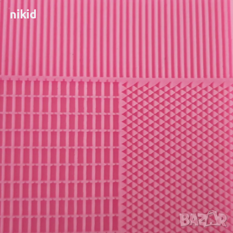 3 вида ситна текстура релеф силиконов молд форма за украса торта с фондан шоколад, снимка 2 - Форми - 19558172