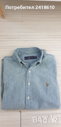 POLO Ralph Lauren Cotton Mens Size S ОРИГИНАЛ! Дънкова Мъжка Риза!, снимка 14 - Ризи - 36707282