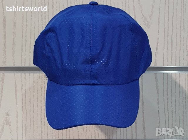 Нова изчистена дишаща шапка с козирка в син цвят, шушляк, снимка 4 - Шапки - 37514816