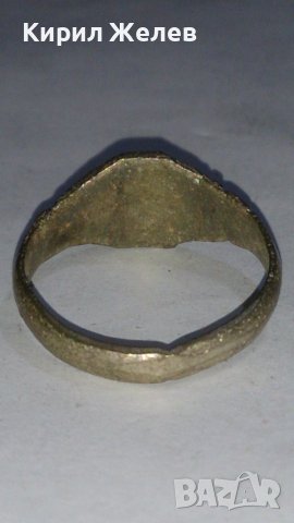 СТАРИНЕН САЧАНЕН ПРЪСТЕН с МОНОГРАМ БУКВА - Ю - МАЙСТОРСКА РЪЧНА ИЗРАБОТКА САЧАН 60131, снимка 3 - Антикварни и старинни предмети - 28993477