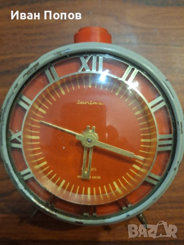 Будилник механичен, профилактиран, работи точно Янтар СССР