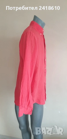 POLO Ralph Lauren Len/ Лен Custom Fit Mens Size M  ОРИГИНАЛ! Мъжка Ленена Риза., снимка 12 - Ризи - 53709193