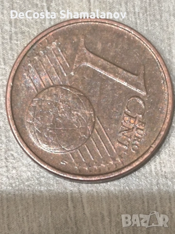Гърция 1 цент 2004г, снимка 2 - Нумизматика и бонистика - 53296405