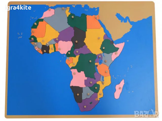 Монтесори пъзел Дървена карта на Европа със всички държави ВСИЧКИ ДЪРВЕНИ ИГРАЧКИ, снимка 5 - Образователни игри - 32027830
