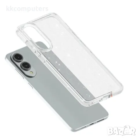 Силиконов кейс Shine 2 mm брокатен, За Samsung Galaxy S25 Edge, Прозрачен, снимка 3 - Калъфи, кейсове - 50346248