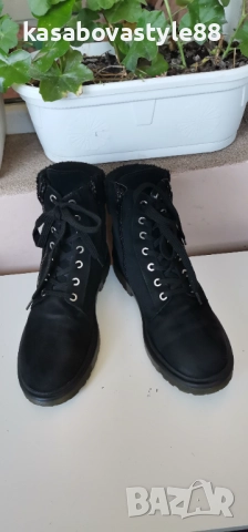 Боти от естествен велур 38.5н., снимка 4 - Дамски ботуши - 52787839