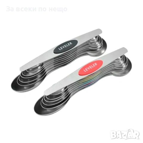 Комплект двустранни мерителни лъжички - 8 части, снимка 2 - Прибори за хранене, готвене и сервиране - 53246167