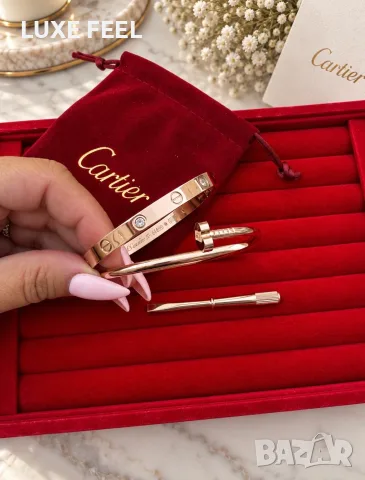 Cartier ⚜️ Комплект Дамски Гривни , снимка 2 - Гривни - 56061940