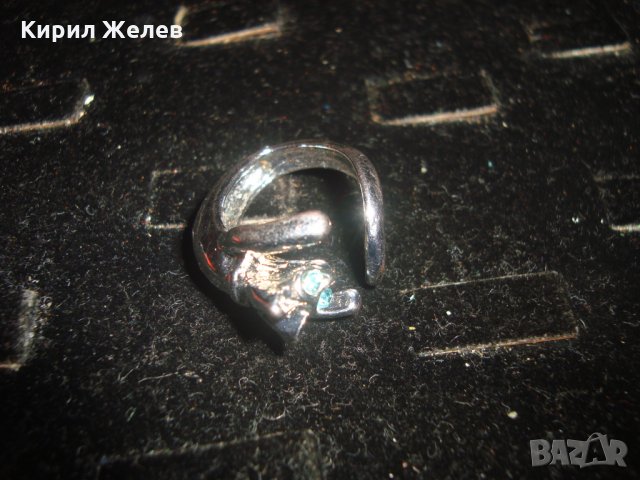 ФИГУРАЛЕН ПОСРЕБРЕН ПРЪСТЕН с КАМЪЧЕТА МНОГО ОРИГИНАЛЕН 17540, снимка 10 - Пръстени - 31292612