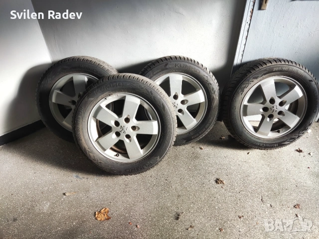 4 броя лято джанти 16" за Peugeot 407 с 3 нови зимни гуми